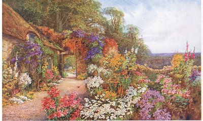 Een oude tuin, uit The Gardens of England: In the Southern and Western Counties gepubliceerd door The Studio, 1907 door Lilian Stannard